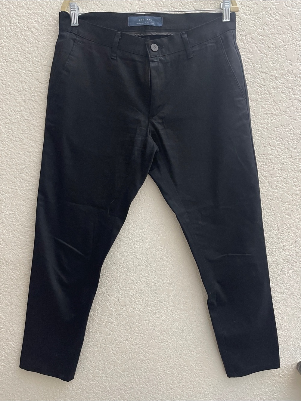 Zara Black Men's Chinos - Slim Fit